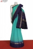 Temple Contrast Linen Kanjeevaram Silk Saree